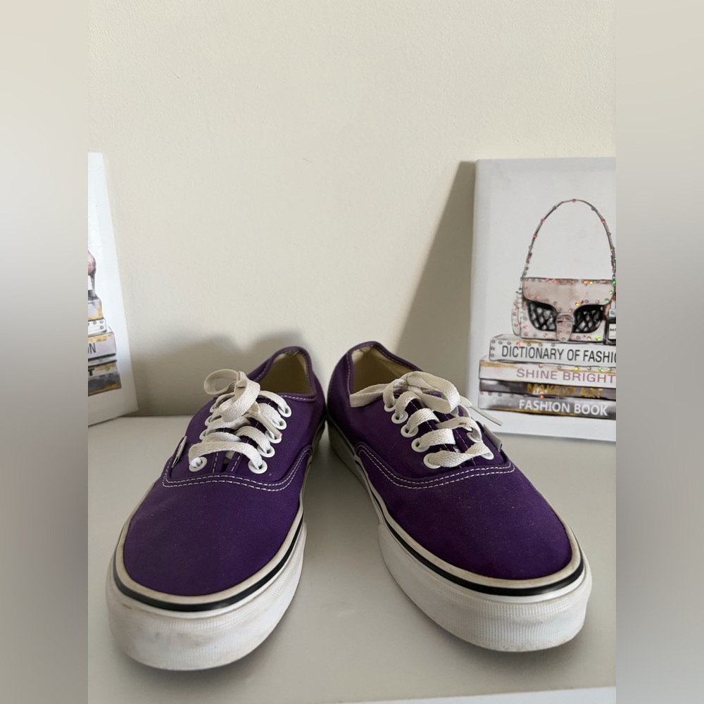 Vans Classic Purple and White Sneakers